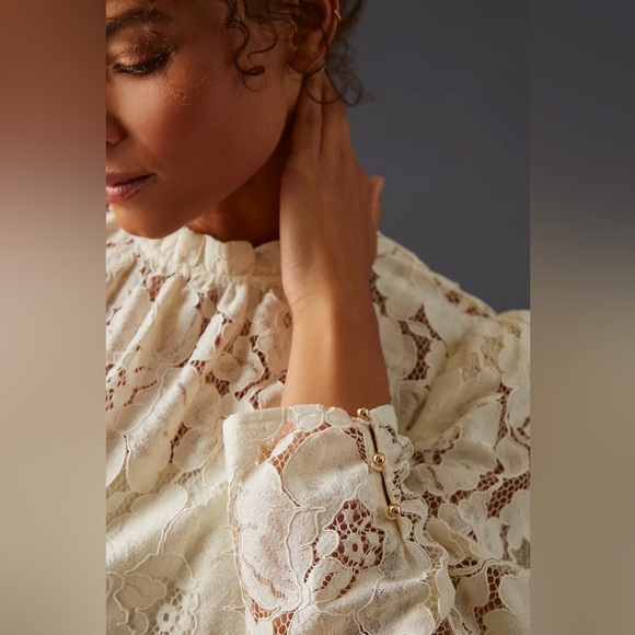 Mare Mare x Anthropologie Sheer Lace Blouse size XS - Picture 3 of 16